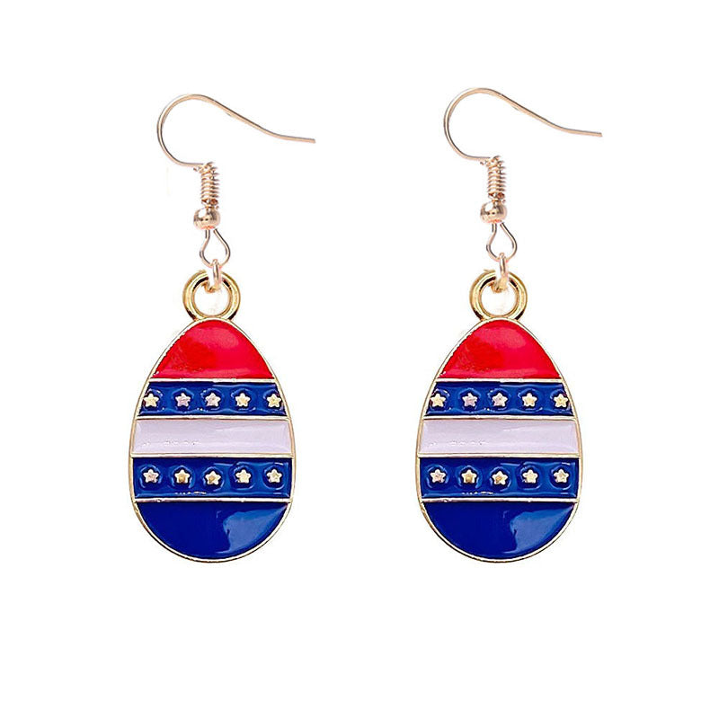 Venta al por mayor Pendientes De La Aleación De La Bandera Del Día De La Independencia